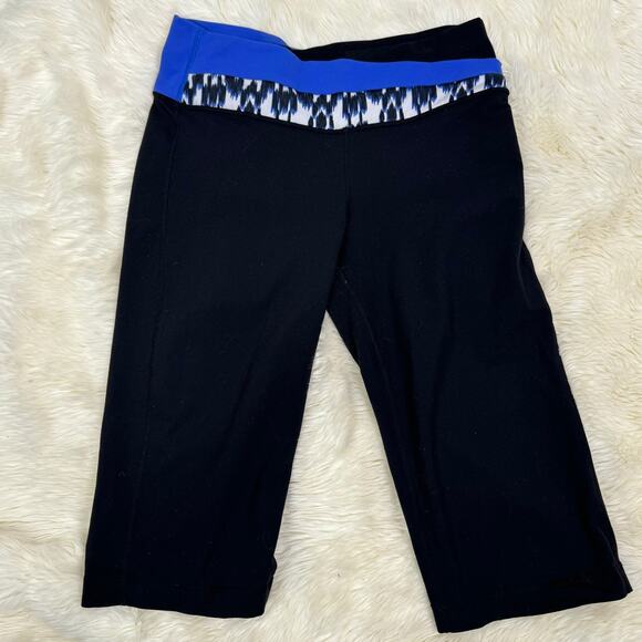 5 for $25| Lululemon Astro Cropped Wunder Under Black Legging Size 8 - Picture 1 of 8